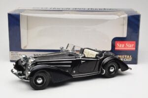 Horch 855 Roadster Svart Sun Star 1:18 2401 Metall — bild 8 av 8