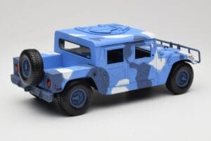 Hummer H1 Humvee Blå & Vit Motormax 1:18 73157 Metall — bild 3 av 8
