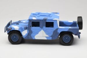 Hummer H1 Humvee Blå & Vit Motormax 1:18 73157 Metall — bild 4 av 8