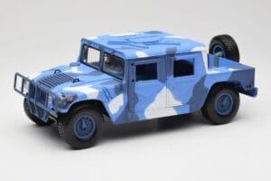 Hummer H1 Humvee Blå & Vit Motormax 1:18 73157 Metall