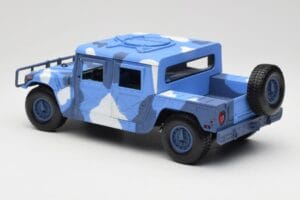 Hummer H1 Humvee Blå & Vit Motormax 1:18 73157 Metall — bild 7 av 8