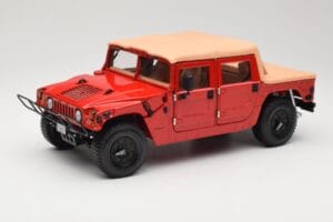 Hummer H1 Soft Top Röd Exoto 1:18 01805 Metall