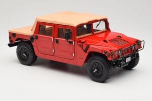 Hummer H1 Soft Top Röd Exoto 1:18 01805 Metall — bild 6 av 8