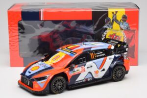 Hyundai i20 N Rally1 #11 T. Neuville / M. Wydaeghe Rally Japan WRC World Champion 2024 IXO 1:18 18RMC228 Metall — bild 6 av 6