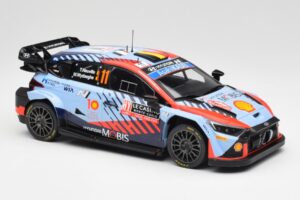 Hyundai i20 N Rally1 WRC #11 T. Neuville / M. Wydaeghe Rally Monte Carlo Winner 2024 IXO 1:18 18RMC194 Metall — bild 4 av 6