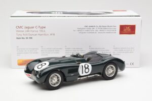 Jaguar C-Type #18 T. Rolt / D. Hamilton 24 Hours of Le Mans Winner 1953 CMC 1:18 M-195 Metall — bild 6 av 6