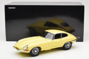 Jaguar E-Type 3.8 Series 1 Ljusgul Kyosho 1:18 08954LY Metall — bild 8 av 8