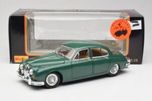 Jaguar Mk II British Racing Grön Maisto 1:18 50287 Metall — bild 8 av 8