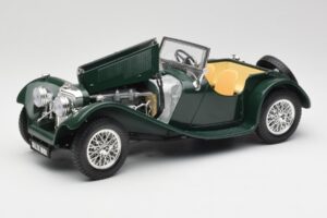 Jaguar SS 100 Roadster Grön Bburago 1:18 3006 Metall — bild 2 av 8