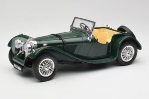 Jaguar SS 100 Roadster Grön Bburago 1:18 3006 Metall