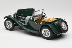 Jaguar SS 100 Roadster Grön Bburago 1:18 3006 Metall — bild 5 av 8
