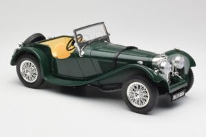 Jaguar SS 100 Roadster Grön Bburago 1:18 3006 Metall — bild 6 av 8