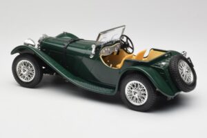 Jaguar SS 100 Roadster Grön Bburago 1:18 3006 Metall — bild 7 av 8