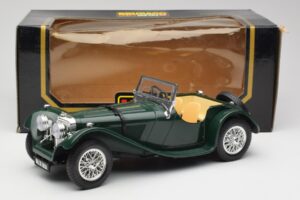 Jaguar SS 100 Roadster Grön Bburago 1:18 3006 Metall — bild 8 av 8