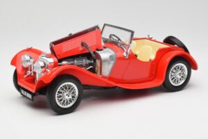 Jaguar SS 100 Röd Bburago 1:18 3006-M1 Metall — bild 2 av 8