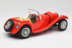Jaguar SS 100 Röd Bburago 1:18 3006-M1 Metall — bild 3 av 8