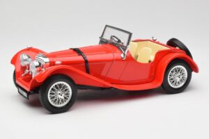 Jaguar SS 100 Röd Bburago 1:18 3006-M1 Metall