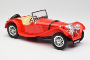 Jaguar SS 100 Röd Bburago 1:18 3006-M1 Metall — bild 6 av 8