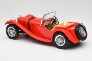 Jaguar SS 100 Röd Bburago 1:18 3006-M1 Metall — bild 7 av 8