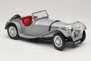 Jaguar SS100 Silver Bburago 1:18 3006-M2 Metall — bild 4 av 6
