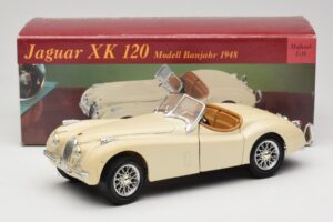 Jaguar XK120 Vit Eduscho 1:18 7482-1HTH Metall — bild 8 av 8