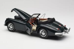 Jaguar XK140 Drophead Coupe Svart Sun Star 1:18 2802 Metall — bild 5 av 8