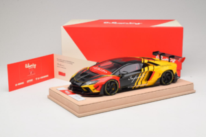 Lamborghini Aventador Liberty Walk Infinite Svart Gul Timothy & Pierre 1:18 REMC035 Metall — bild 7 av 7