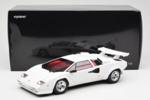 Lamborghini Countach LP500S Vit Kyosho 1:18 08320E Metall — bild 8 av 8
