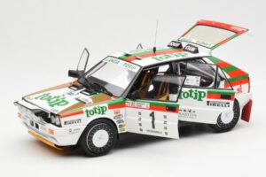 Lancia Delta HF 4WD #1 D. Cerrato Totip Rally Targa Florio 1987 Kyosho 1:18 08960C Metall — bild 2 av 8