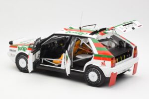 Lancia Delta HF 4WD #1 D. Cerrato Totip Rally Targa Florio 1987 Kyosho 1:18 08960C Metall — bild 5 av 8