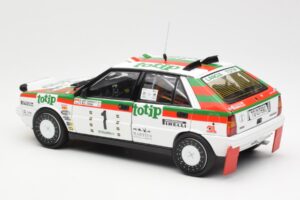 Lancia Delta HF 4WD #1 D. Cerrato Totip Rally Targa Florio 1987 Kyosho 1:18 08960C Metall — bild 7 av 8