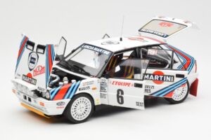 Lancia Delta HF 4WD #6 M. Biasion / T. Siviero Martini Rally Monte Carlo 1987 Kyosho 1:18 08960A Metall — bild 2 av 8