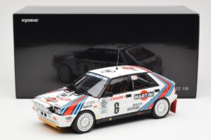Lancia Delta HF 4WD #6 M. Biasion / T. Siviero Martini Rally Monte Carlo 1987 Kyosho 1:18 08960A Metall — bild 8 av 8