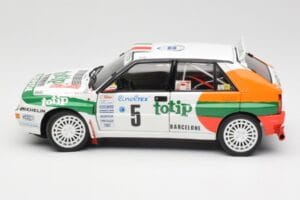 Lancia Delta HF Integrale Evo II Totip #5 A. Aghini / S. Farnocchia Rally Monte Carlo 1993 Kyosho 1:18 08348F Metall — bild 4 av 8