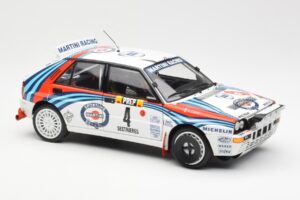 Lancia Delta HF Integrale Evo Martini #4 D. Auriol / B. Occelli Winner Rally Monte Carlo 1992 Kyosho 1:18 08348A Metall — bild 6 av 8