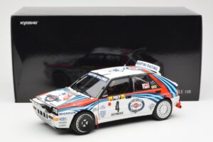 Lancia Delta HF Integrale Evo Martini #4 D. Auriol / B. Occelli Winner Rally Monte Carlo 1992 Kyosho 1:18 08348A Metall — bild 8 av 8