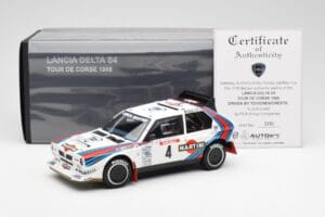 Lancia Delta S4 Martini #4 H. Toivonen / S. Cresto Rally Tour de Corse 1986 AUTOart 1:18 88620 Metall — bild 8 av 8