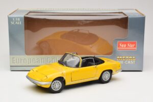 Lotus Elan S3 Cabriolet Gul Sun Star 1:18 4052 Metall — bild 6 av 6