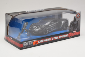 Lykan HyperSport Black Panther Med Figur Metals Diecast 1:24 99723 Metall — bild 2 av 3