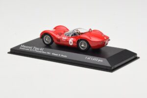Maserati Tipo 61 #6 R. Penske SCCA National Race Meadowdale 1961 Minichamps 1:43 400611206 Metall — bild 3 av 4