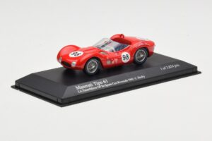 Maserati Tipo 61 #98 C. Shelby Times Mirror Grand Prix Riverside 1960 Minichamps 1:43 400601298 Metall — bild 2 av 4