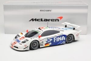 McLaren F1 GTR BMW Motorsport #42 J. Lehto / S. Soper / N. Piquet 24 Hours of Le Mans 1997 Minichamps 1:18 530133742 Metall — bild 8 av 8
