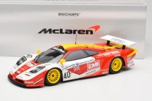 McLaren F1 GTR Gulf Team Davidoff #40 D. O'Rourke / G. Sugden / J. Auberlein 24 Hours of Le Mans 1998 Minichamps 1:18 5301338 — bild 8 av 8