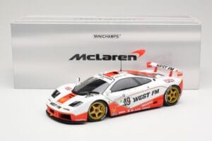 McLaren F1 GTR West Competition #49 J. Nielsen / J. Mass / T. Bscher 24 Hours of Le Mans 1995 Minichamps 1:18 530133549 Metal — bild 8 av 8