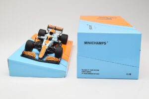 McLaren MCL35M #4 L. Norris 3rd Place Monaco GP 2021 Minichamps 1:18 533212402 Metall — bild 6 av 6