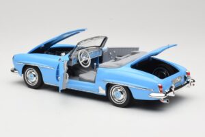 Mercedes 190 SL W121 Ljusblå Norev 1:18 183400 Metall — bild 5 av 8