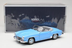 Mercedes 190 SL W121 Ljusblå Norev 1:18 183400 Metall — bild 8 av 8
