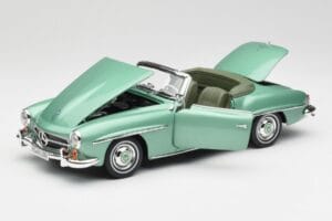 Mercedes 190 SL W121 Ljusgrön Metallic Norev 1:18 183401 Metall — bild 2 av 9