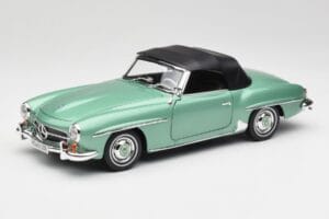 Mercedes 190 SL W121 Ljusgrön Metallic Norev 1:18 183401 Metall — bild 3 av 9