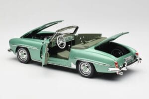 Mercedes 190 SL W121 Ljusgrön Metallic Norev 1:18 183401 Metall — bild 6 av 9